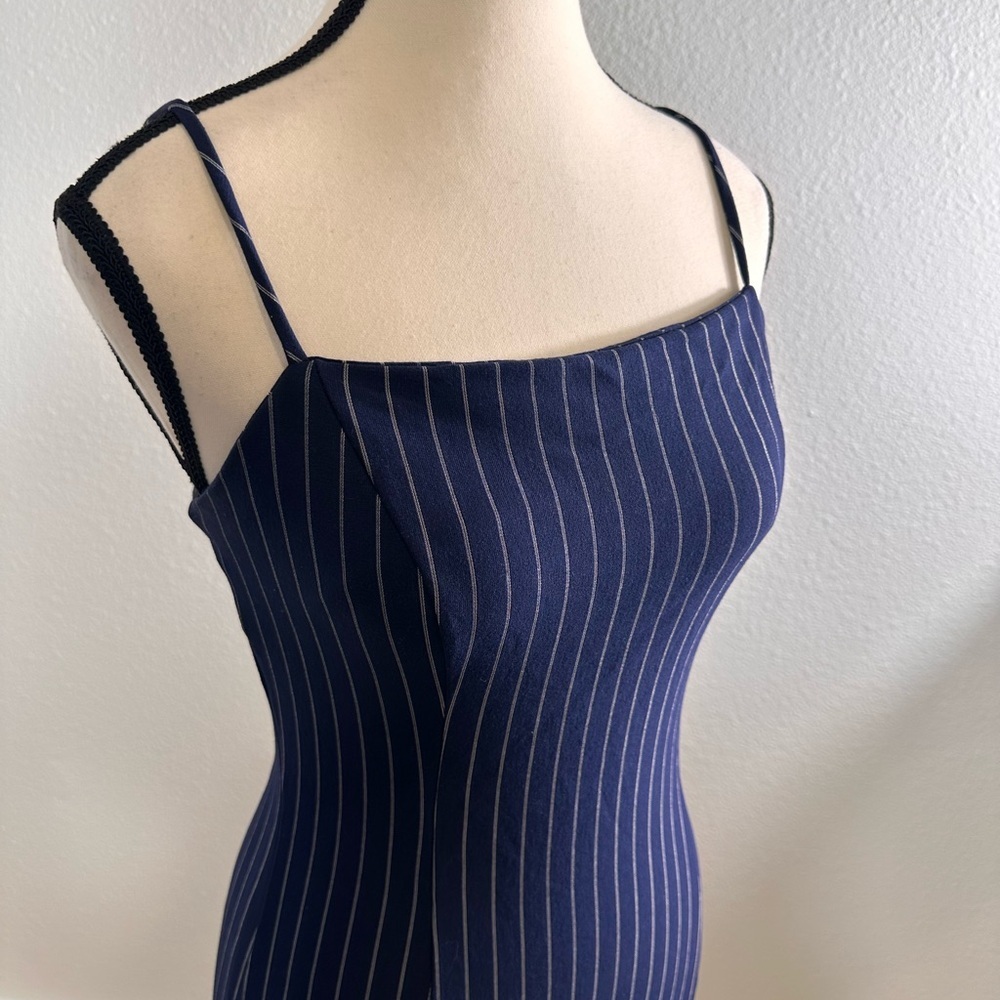 Forever 21 Navy and White Spaghetti Strap Dress - Picture 3 of 6